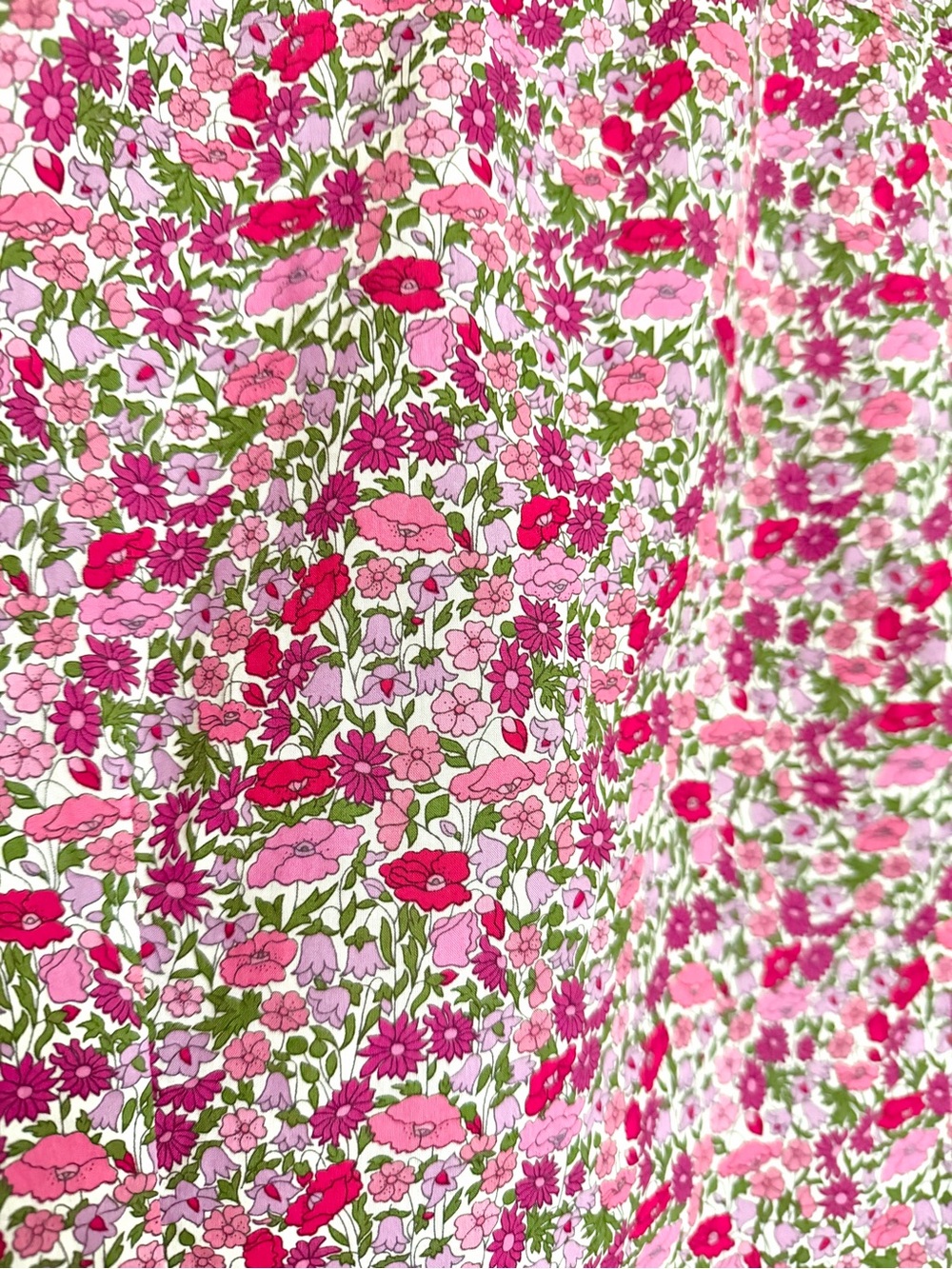 Ann Mashburn Liberty Blouse Top Sz S Liberty London Pink Poppy Forest - Picture 7 of 11